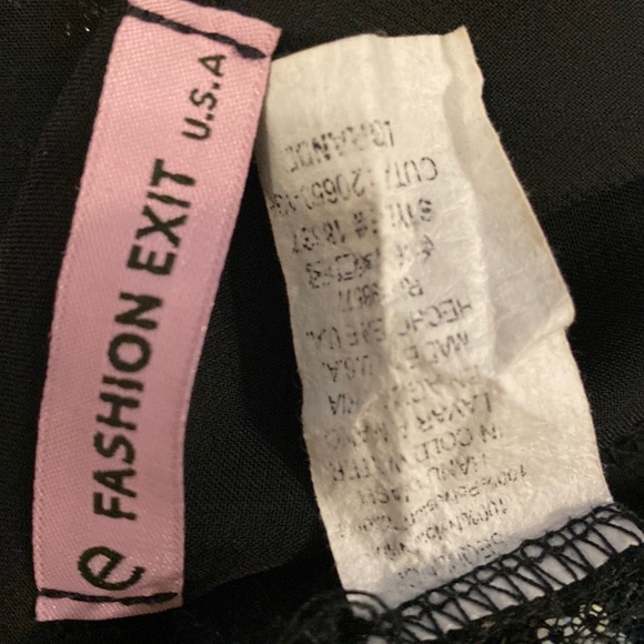 FASHION EXIT - vest tank: black sequins w gold sequin skulls, sheer rear - L - Picture 6 of 16